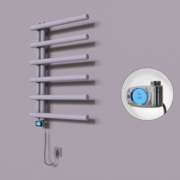 Radiva - Tuna Dekoratif Elektrikli Havlupan 600x850 Gri (Musa Termostat) 300W