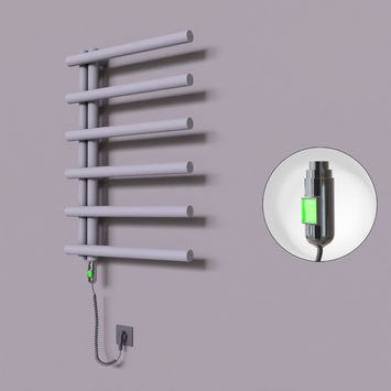 Radiva - Tuna Dekoratif Elektrikli Havlupan 600x850 Gri (On/Off Düğmeli) 300W