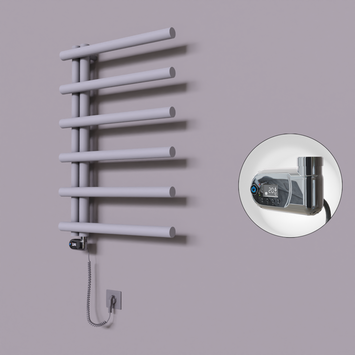 Radiva - Tuna Dekoratif Elektrikli Havlupan 600x850 Gri (Thesis Termostat) 300W