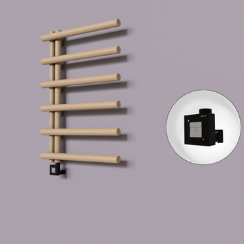  - Tuna Dekoratif Elektrikli Havlupan 600x850 Kapuçino (KTX1 Termostat) 300W