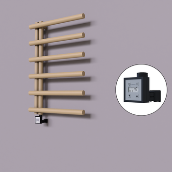  - Tuna Dekoratif Elektrikli Havlupan 600x850 Kapuçino (KTX3 Termostat) 300W
