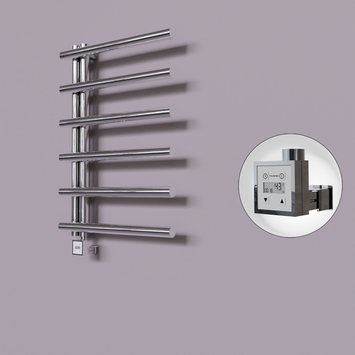  - Tuna Dekoratif Elektrikli Havlupan 600x850 Krom (KTX3 Termostat) 200W