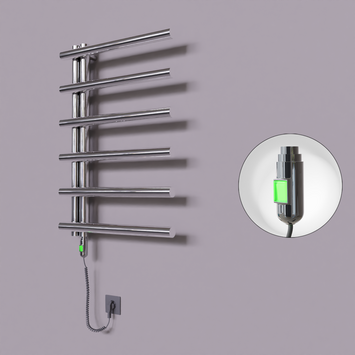  - Tuna Dekoratif Elektrikli Havlupan 600x850 Krom (On/Off Düğmeli) 200W