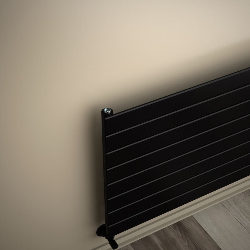 Type 10H Decorative Radiator 588x1200 Matte Black (Thin Radiator)