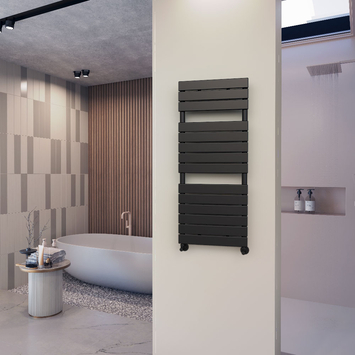 - Type 10H Decorative Towel Warmer 500x1180 Matt Black  - Type 10H Decorative Towel Warmer 500x1180 Matt Black