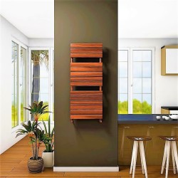 Type 10H Decorative Towel Warmer 500x1180 Wood Effect - Thumbnail