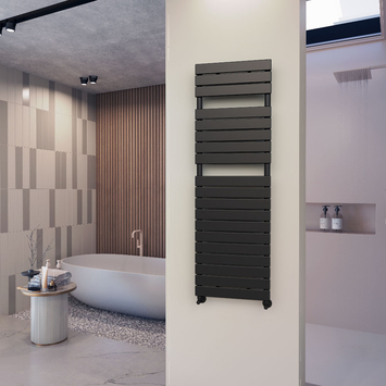 - Type 10H Decorative Towel Warmer 500x1550 Matt Black  - Type 10H Decorative Towel Warmer 500x1550 Matt Black