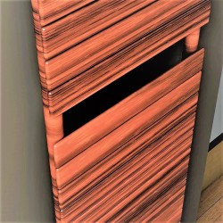 Type 10H Decorative Towel Warmer 600x1180 Wood Effect - Thumbnail