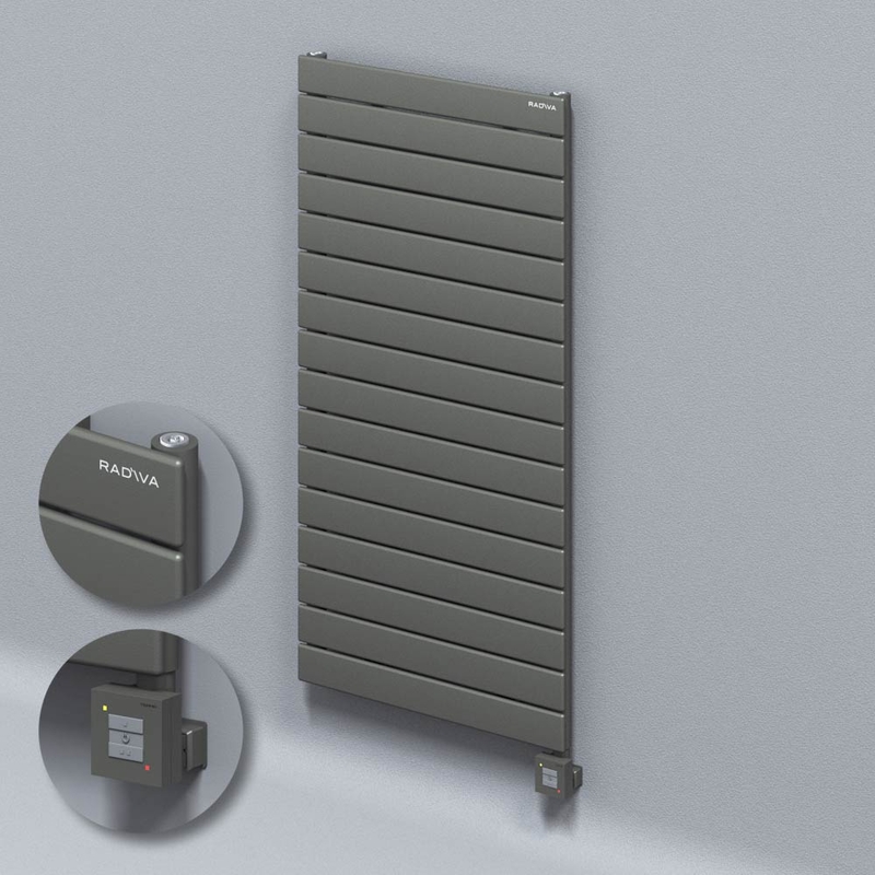 Type 10H Electric Steel Decorative Radiator 1180x600 Anthracite (KTX1 Thermostat) 1000W