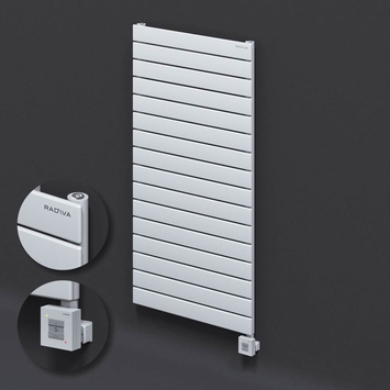 Radiva - Type 10H Electric Steel Decorative Radiator 1180x600 White (KTX1 Thermostat) 1000W
