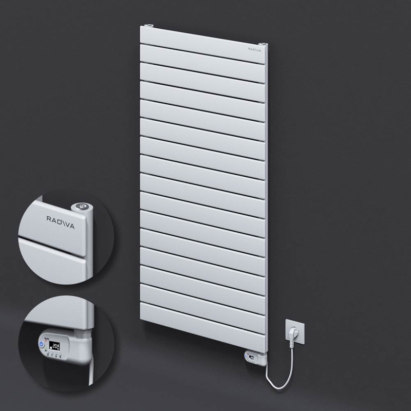 Type 10H Electric Steel Decorative Radiator 1180x600 White (Thesis Thermostat) 900W