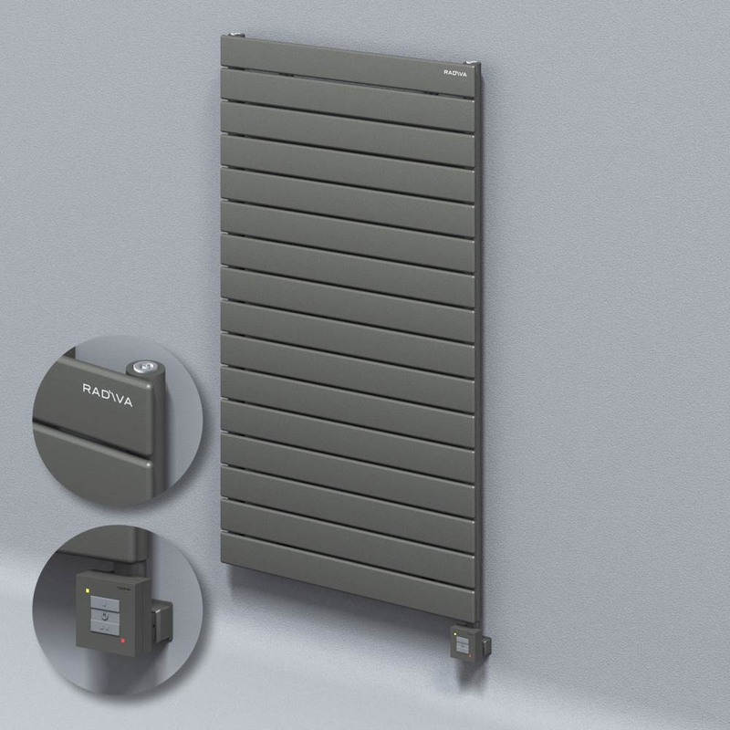 Type 10H Electric Steel Decorative Radiator 1180x700 Anthracite (KTX1 Thermostat) 1000W