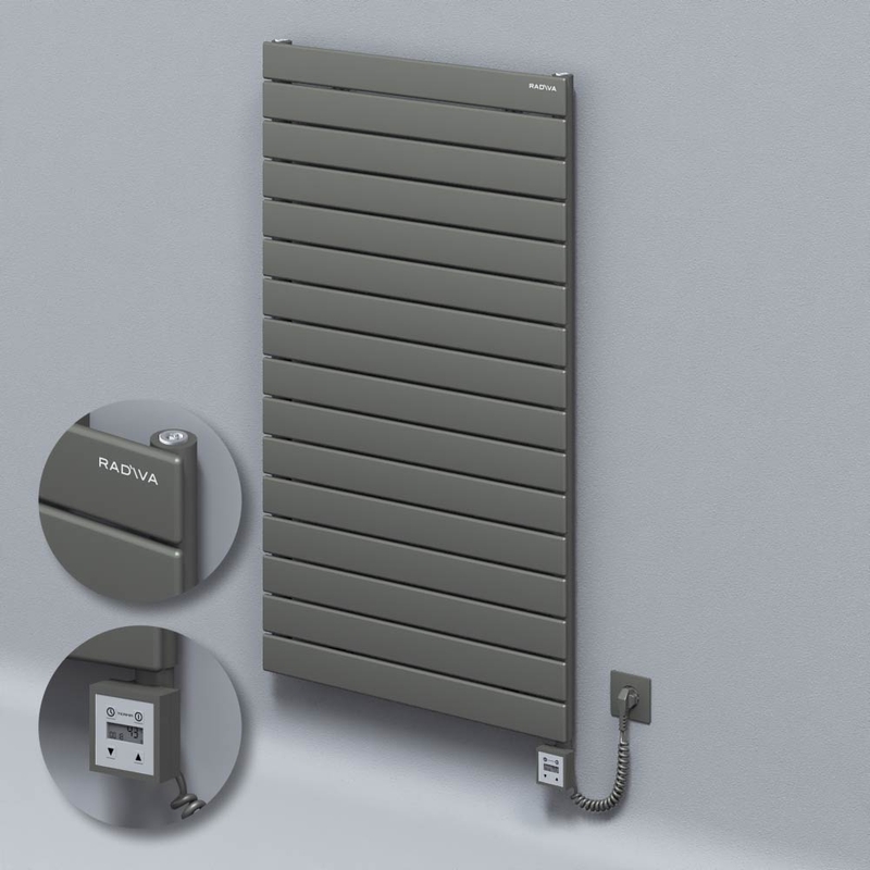 Type 10H Electric Steel Decorative Radiator 1180x700 Anthracite (KTX3 Thermostat) 1000W Spiral Cable