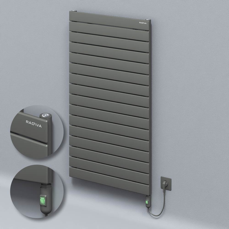 Type 10H Electric Steel Decorative Radiator 1180x700 Anthracite (On/Off Button) 900W