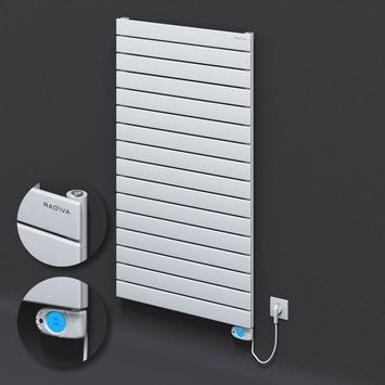 Radiva - Type 10H Electric Steel Decorative Radiator 1180x700 White (Musa Thermostat) 900W