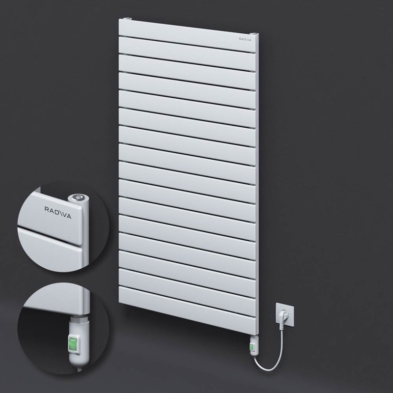 Type 10H Electric Steel Decorative Radiator 1180x700 White (On/Off Button) 900W