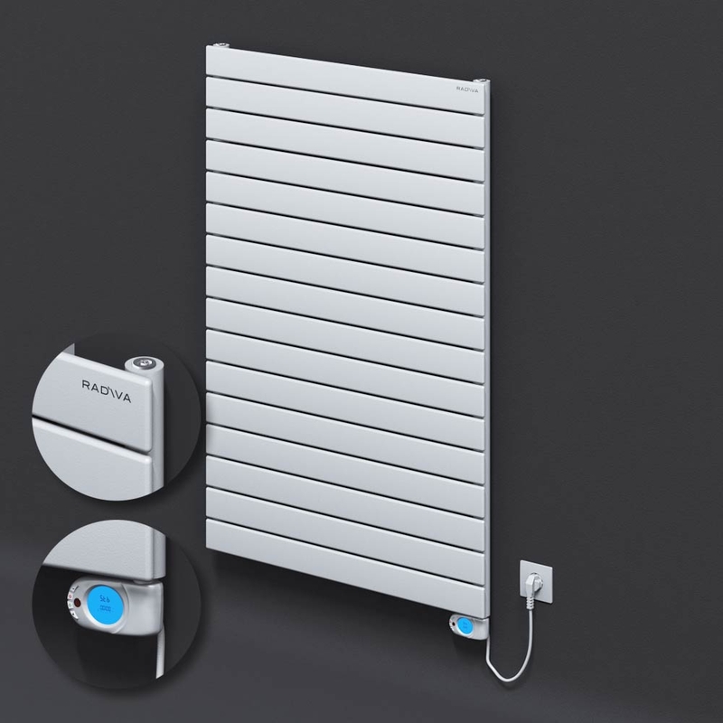 Type 10H Electric Steel Decorative Radiator 1180x800 White (Musa Thermostat) 1200W