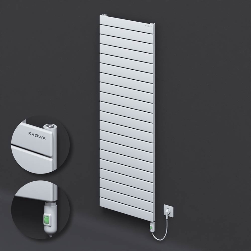 Type 10H Electric Steel Decorative Radiator 1476x500 White (On/Off Button) 900W