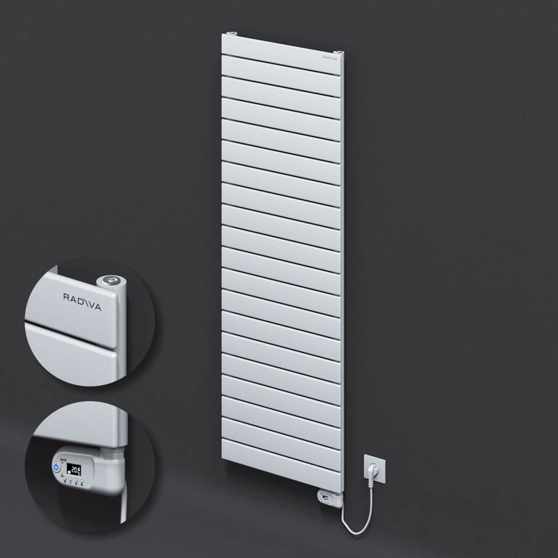 Type 10H Electric Steel Decorative Radiator 1476x500 White (Thesis Thermostat) 900W