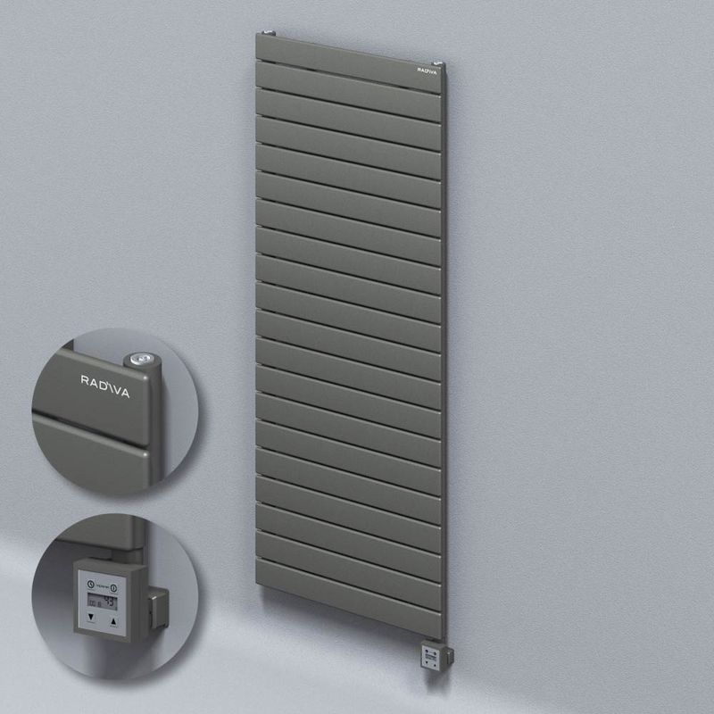 Type 10H Electric Steel Decorative Radiator 1476x600 Anthracite (KTX3 Thermostat) 1000W