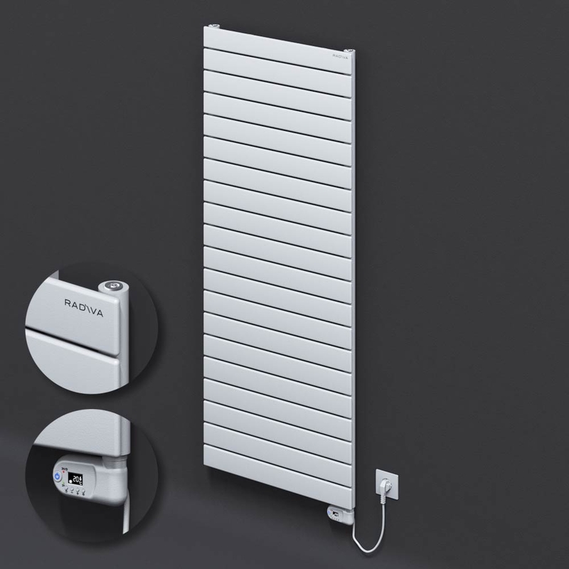 Type 10H Electric Steel Decorative Radiator 1476x600 White (Thesis Thermostat) 900W