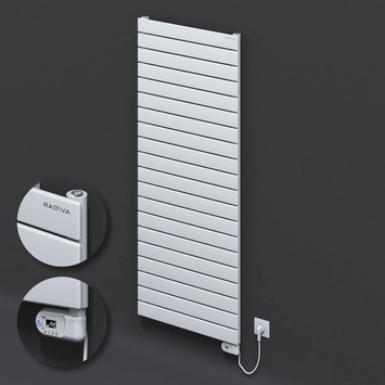 Radiva - Type 10H Electric Steel Decorative Radiator 1476x600 White (Thesis Thermostat) 900W