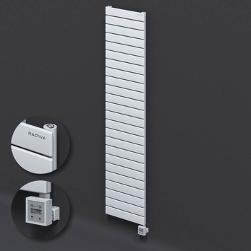 Radiva - Type 10H Electric Steel Decorative Radiator 1772x400 White (KTX3 Thermostat) 1000W