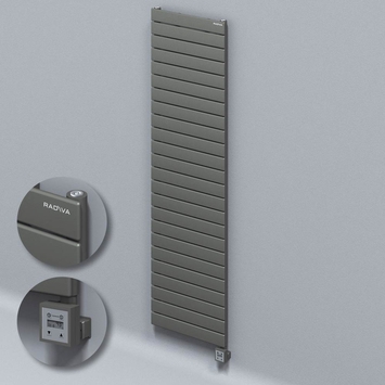 Radiva - Type 10H Electric Steel Decorative Radiator 1772x500 Anthracite (KTX3 Thermostat) 1000W