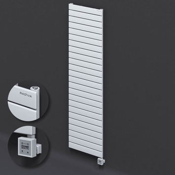 Radiva - Type 10H Electric Steel Decorative Radiator 1772x500 White (KTX3 Thermostat) 1000W
