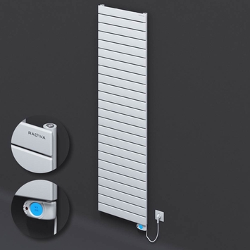  - Type 10H Electric Steel Decorative Radiator 1772x500 White (Musa Thermostat) 900W