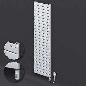 Radiva - Type 10H Electric Steel Decorative Radiator 1772x500 White (On/Off Button) 900W