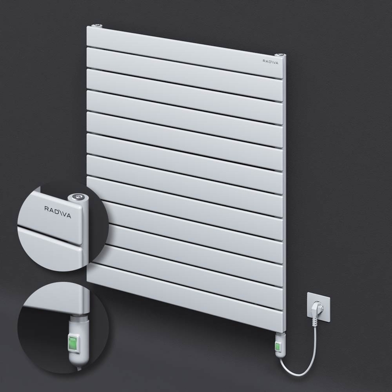 Type 10H Electric Steel Decorative Radiator 884x800 White (On/Off Button) 900W