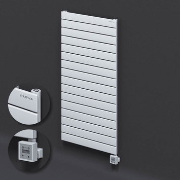Radiva - Type 10H Electric Steel Radiateur Décoratif 1180x600 Blanc (KTX3 Thermostat) 1000W
