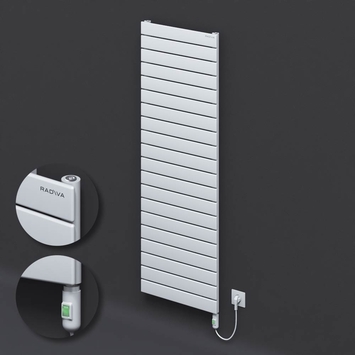  - Type 10H Electric Steel Radiateur Décoratif 1476x500 Blanc (Bouton Marche/Arrêt) 900W