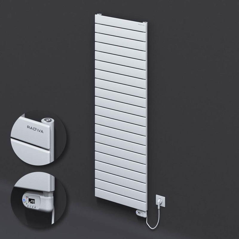 Type 10H Electric Steel Radiateur Décoratif 1476x500 Blanc (Thesis Thermostat) 900W