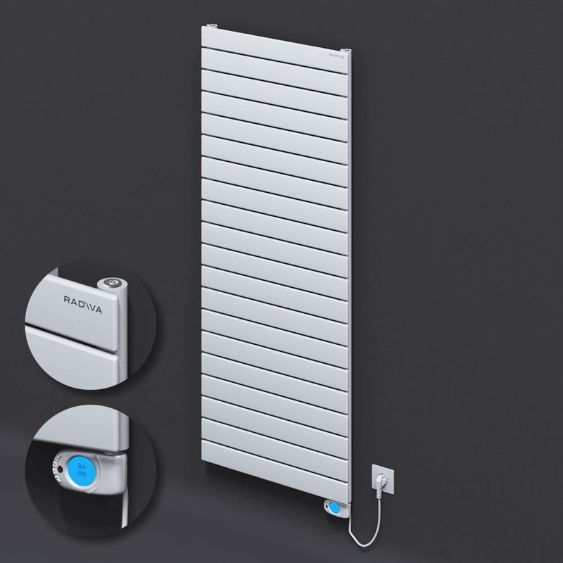 Type 10H Electric Steel Radiateur Décoratif 1476x600 Blanc (Musa Thermostat) 900W