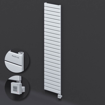 Radiva - Type 10H Electric Steel Radiateur Décoratif 1772x400 Blanc (KTX1 Thermostat) 1000W