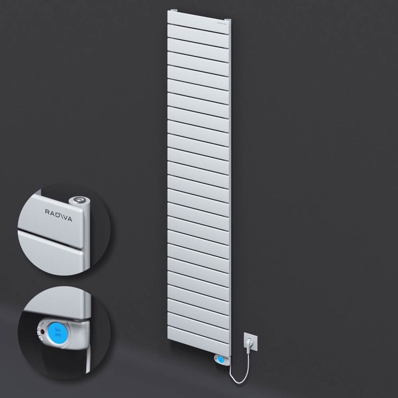 Type 10H Electric Steel Radiateur Décoratif 1772x400 Blanc (Musa Thermostat) 900W