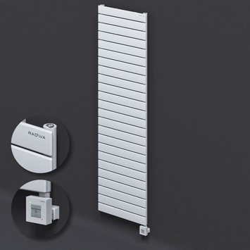Radiva - Type 10H Electric Steel Radiateur Décoratif 1772x500 Blanc (KTX1 Thermostat) 1000W