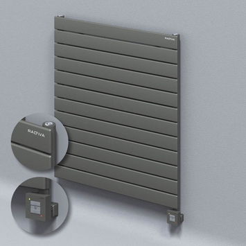 Radiva - Type 10H Electric Steel Radiateur Décoratif 884x800 Anthracite (KTX1 Thermostat) 1000W