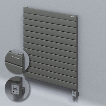 Radiva - Type 10H Electric Steel Radiateur Décoratif 884x800 Anthracite (KTX3 Thermostat) 1000W