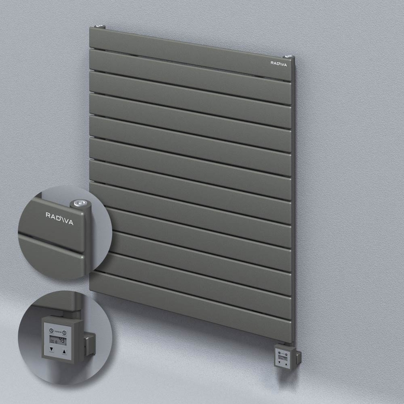 Type 10H Electric Steel Radiateur Décoratif 884x800 Anthracite (KTX3 Thermostat) 1000W