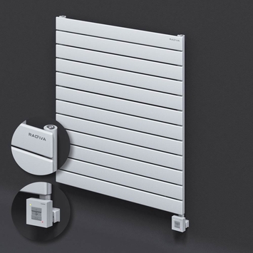 Radiva - Type 10H Electric Steel Radiateur Décoratif 884x800 Blanc (KTX1 Thermostat) 1000W