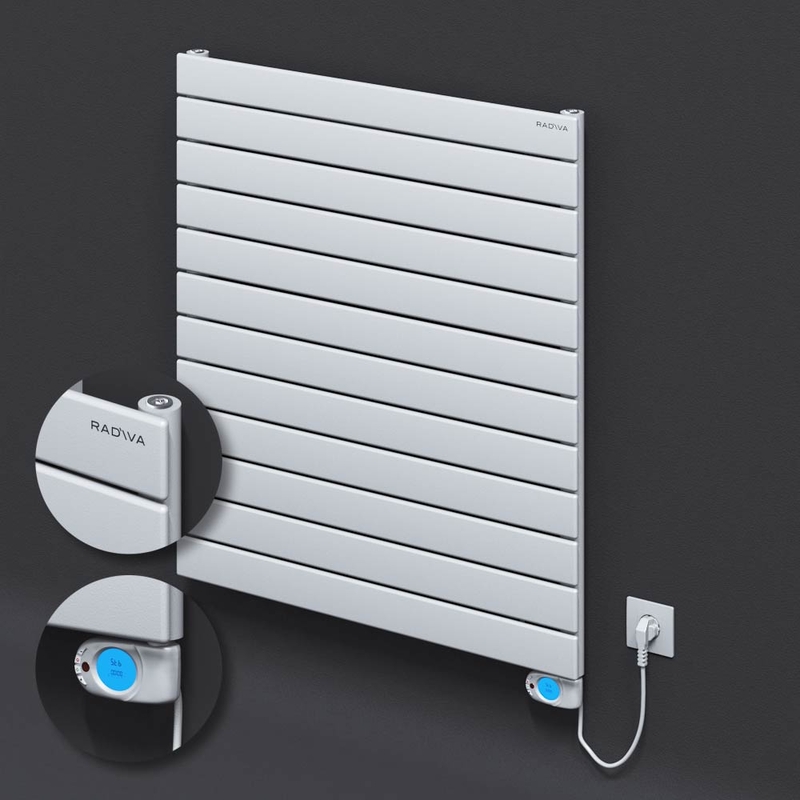 Type 10H Electric Steel Radiateur Décoratif 884x800 Blanc (Musa Thermostat) 900W