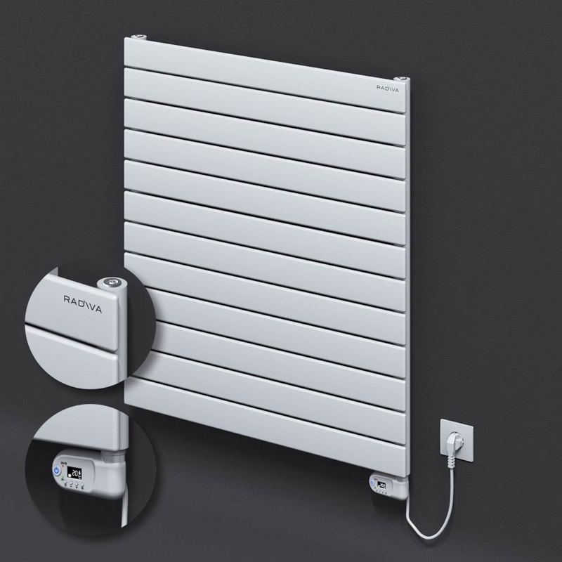 Type 10H Electric Steel Radiateur Décoratif 884x800 Blanc (Thesis Thermostat) 900W