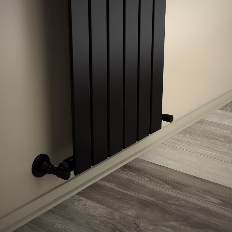 Type 10V Decorative Radiator 1200x440 Matte Black