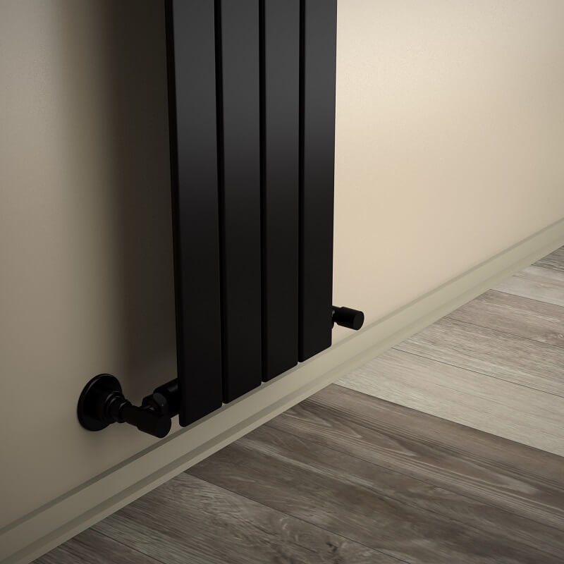 Type 10V Decorative Radiator 2000x292 Matte Black