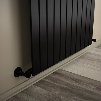 - Type 10V Decorative Radiator 2000x810 Matte Black  - Type 10V Decorative Radiator 2000x810 Matte Black