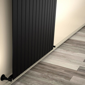 - Type 10V Decorative Radiator 400x1032 Matte Black  - Type 10V Decorative Radiator 400x1032 Matte Black