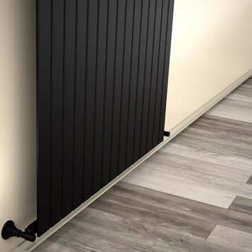 - Type 10V Decorative Radiator 400x1106 Matte Black  - Type 10V Decorative Radiator 400x1106 Matte Black